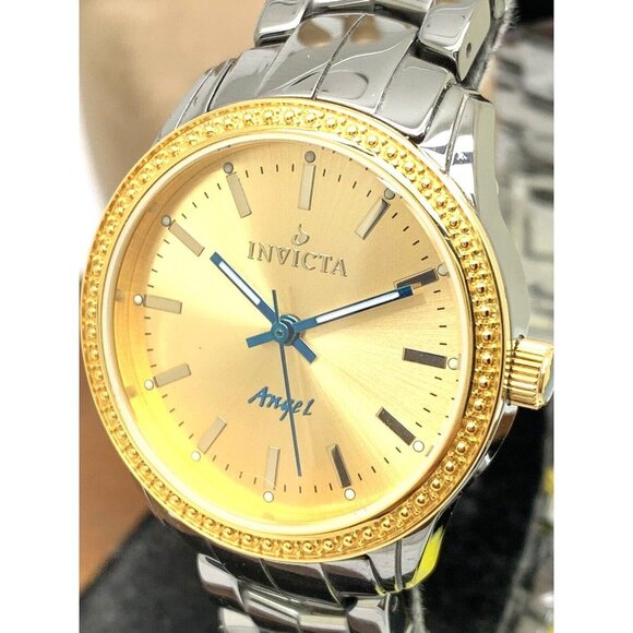 Invicta Women's Watch 14911 Angel Quartz Gold Dial Gray Ceramic Band 32mm - Picture 13 of 14